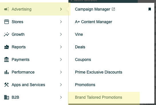 where to find Amazon Brand Tailored Promotions